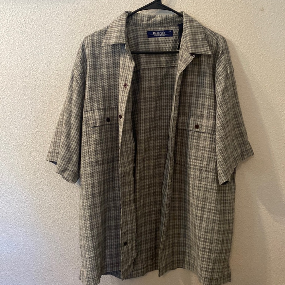 Reservoir World Wide button down shirt size large